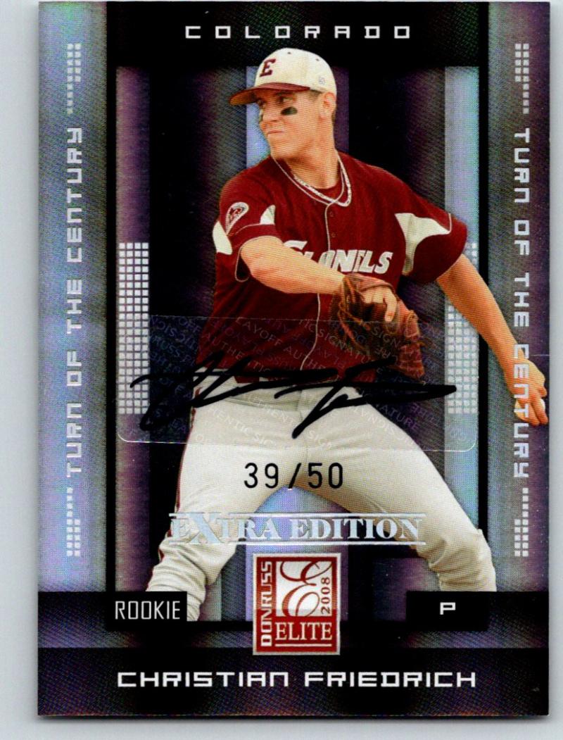 2008 Donruss Elite Extra Edition Christian Friedrich Auto RC 39/50 03519