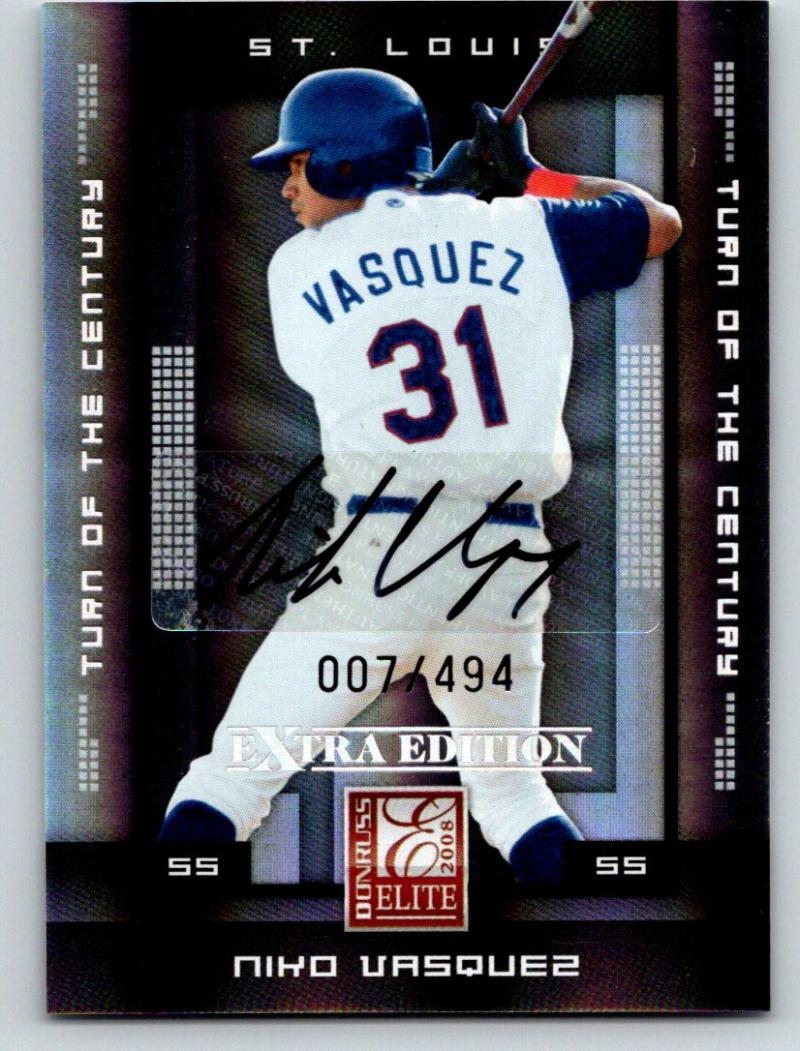 (HCW) 2008 Donruss Elite Extra Edition Signature Niko Vasquez Auto 7/494 03523 Image 1