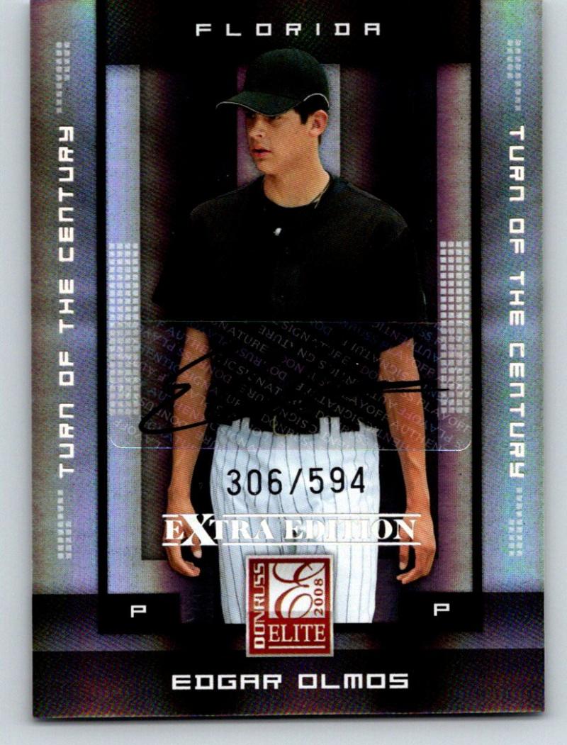 (HCW) 2008 Donruss Elite Extra Edition Signature Auto Edgar Olmos 306/594 03525 Image 1
