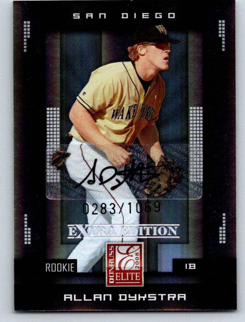 2008 Donruss Elite Extra Edition Allan Dykstra Auto 283/1069 MLB 03529 Image 1