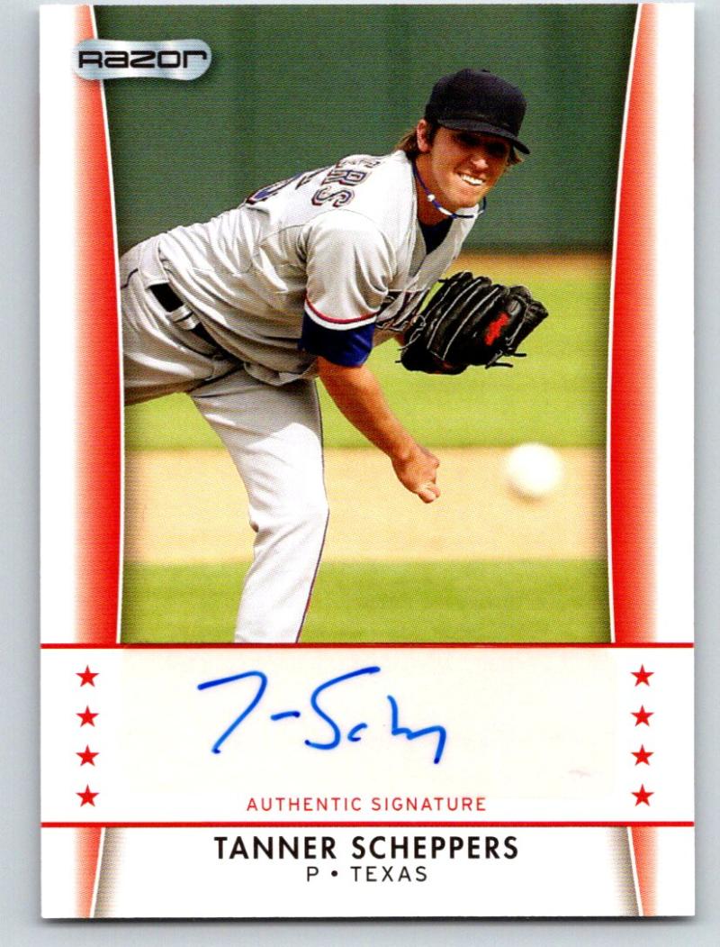 (HCW) 2010 Razor Rookie Retro Prospect Autographs #TS4 Tanner Scheppers 03533 Image 1