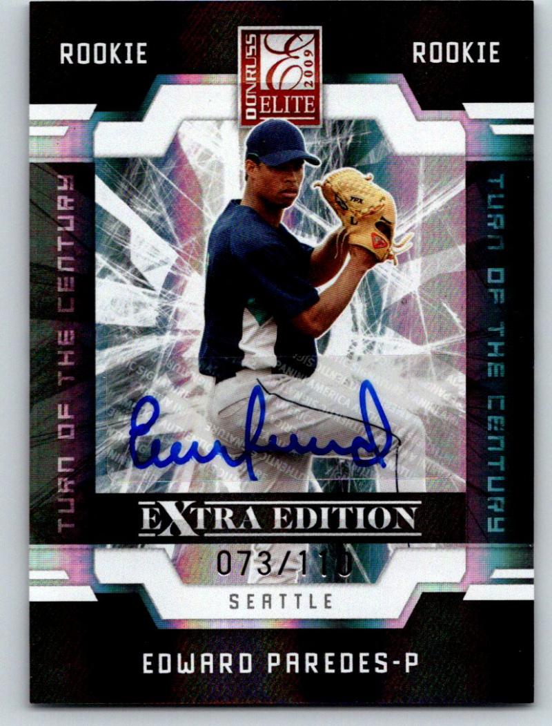 2009 Donruss Elite Extra Edition Signature Edward Paredes RC 73/110 03544