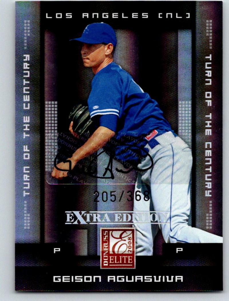 2008 Donruss Elite Extra Edition Signature Geison Aguasviva 205/368 03545 Image 1