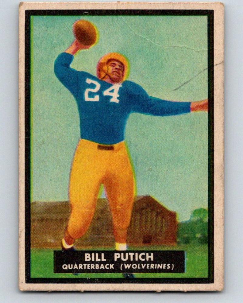 1951 Topps Magic #47 Bill Putich Football NFL Vintage Card 03758 Image 1