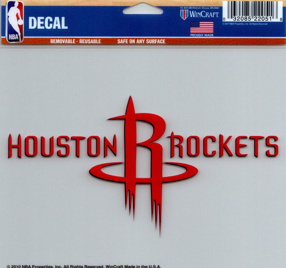 Houston Rockets Multi-Use Decal Sticker NBA 5"x6" Basketball Image 1
