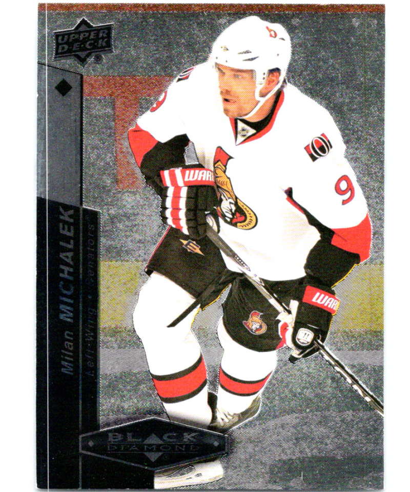 2010-11 Upper Deck Black Diamond #54 Milan Michalek Senators Hockey Image 1