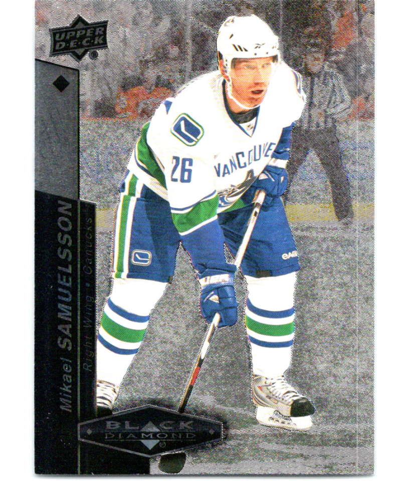 2010-11 Upper Deck Black Diamond #84 Mikael Samuelsson Canucks Hockey Image 1