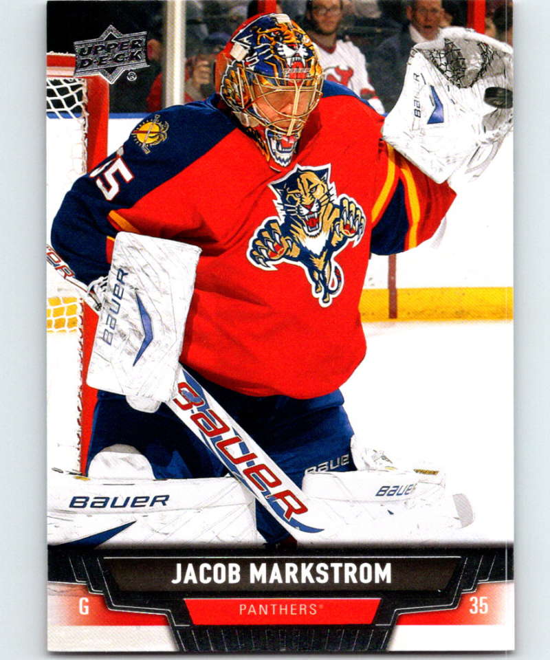 2013-14 Upper Deck #83 Jacob Markstrom Panthers NHL Hockey Image 1