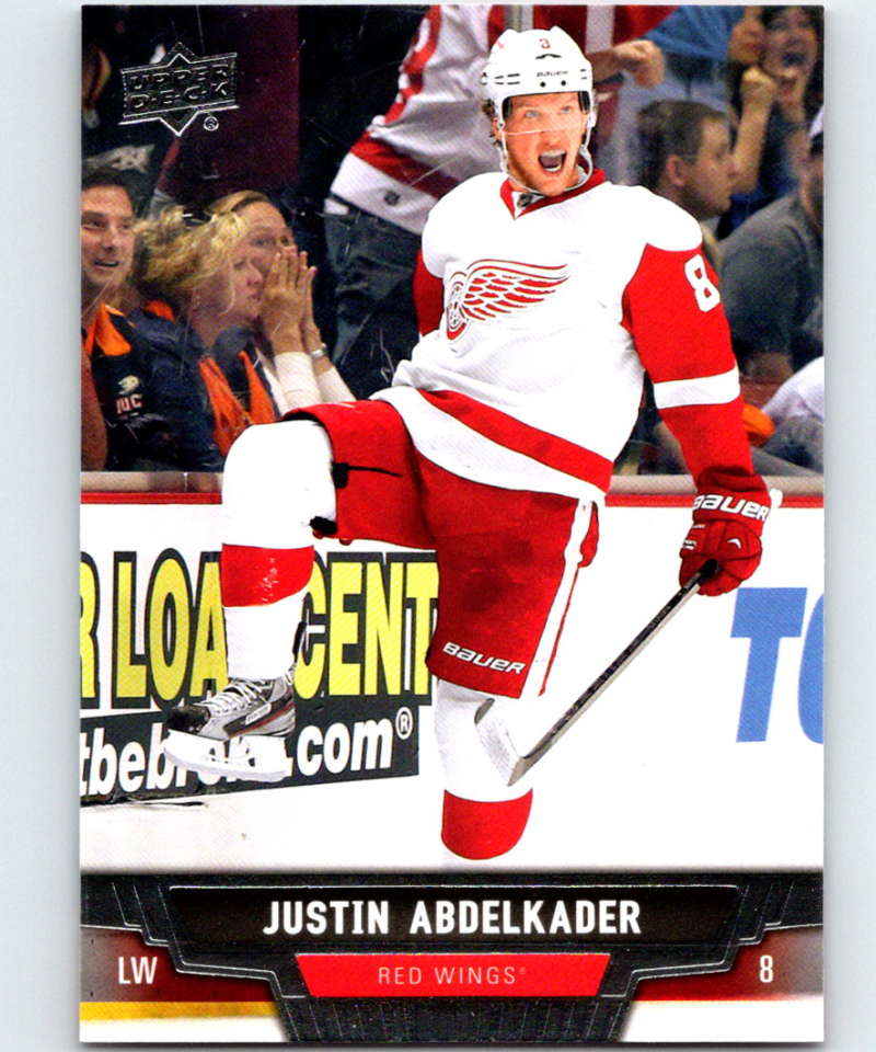 2013-14 Upper Deck #102 Justin Abdelkader Red Wings NHL Hockey Image 1