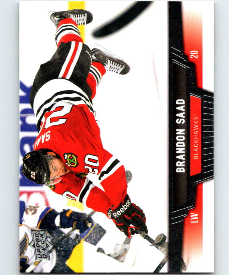 2013-14 Upper Deck #116 Brandon Saad Blackhawks NHL Hockey Image 1