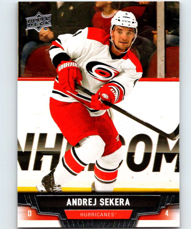 2013-14 Upper Deck #392 Andrej Sekera Hurricanes NHL Hockey Image 1