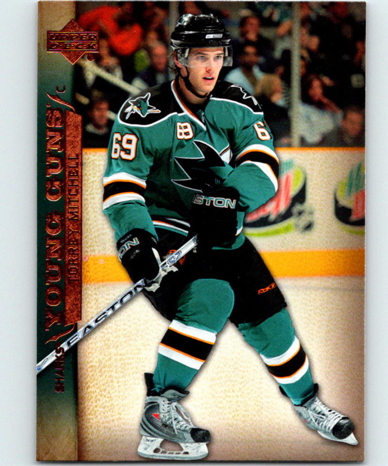 2007-08 Upper Deck #242 Torrey Mitchell YG Hockey NHL RC Rookie Sharks 04035 Image 1