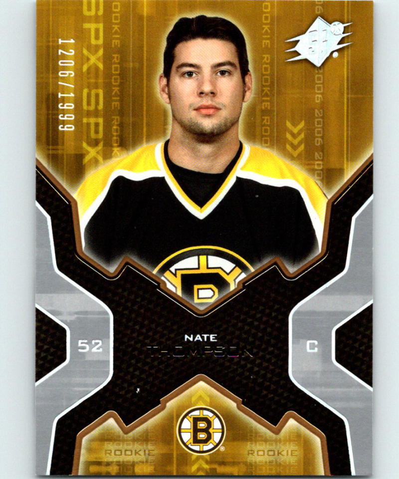 2006-07 SPx #205 Nate Thompson Hockey NHL RC Rookie 1206/1999 04146 Image 1