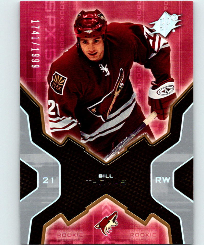 2006-07 SPx #213 Bill Thomas Hockey NHL RC Rookie 1741/1999 04148 Image 1