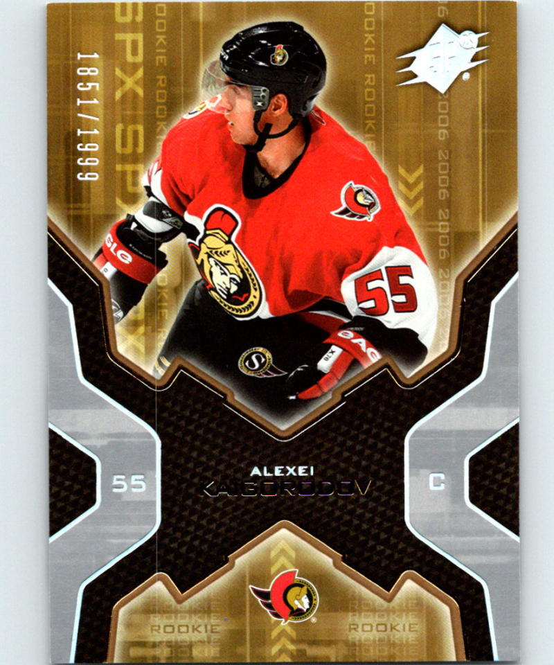 2006-07 SPx #187 Alexei Kaigorodov NHL RC Rookie 1851/1999 04138 Image 1