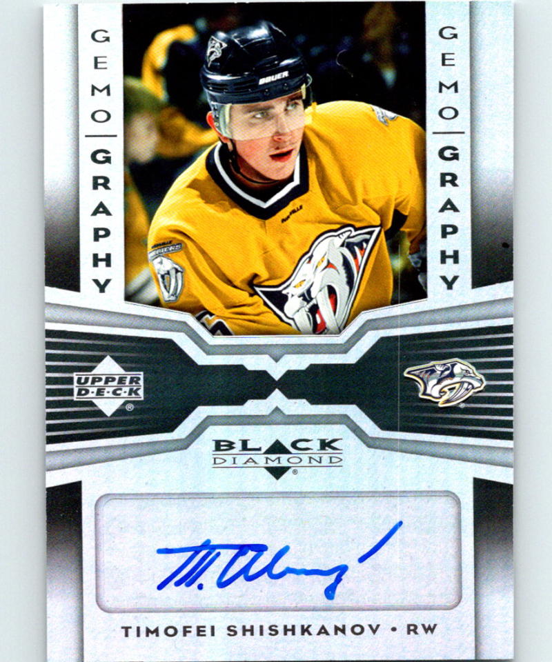 2005-06 Upper Deck Black Diamond Gemography Timofei Shishkanov NHL Auto 04154 Image 1