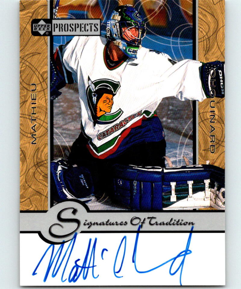 1999-00 UD Prospects Signatures of Tradition #MC Mathieu Chouinard Auto 04156 Image 1