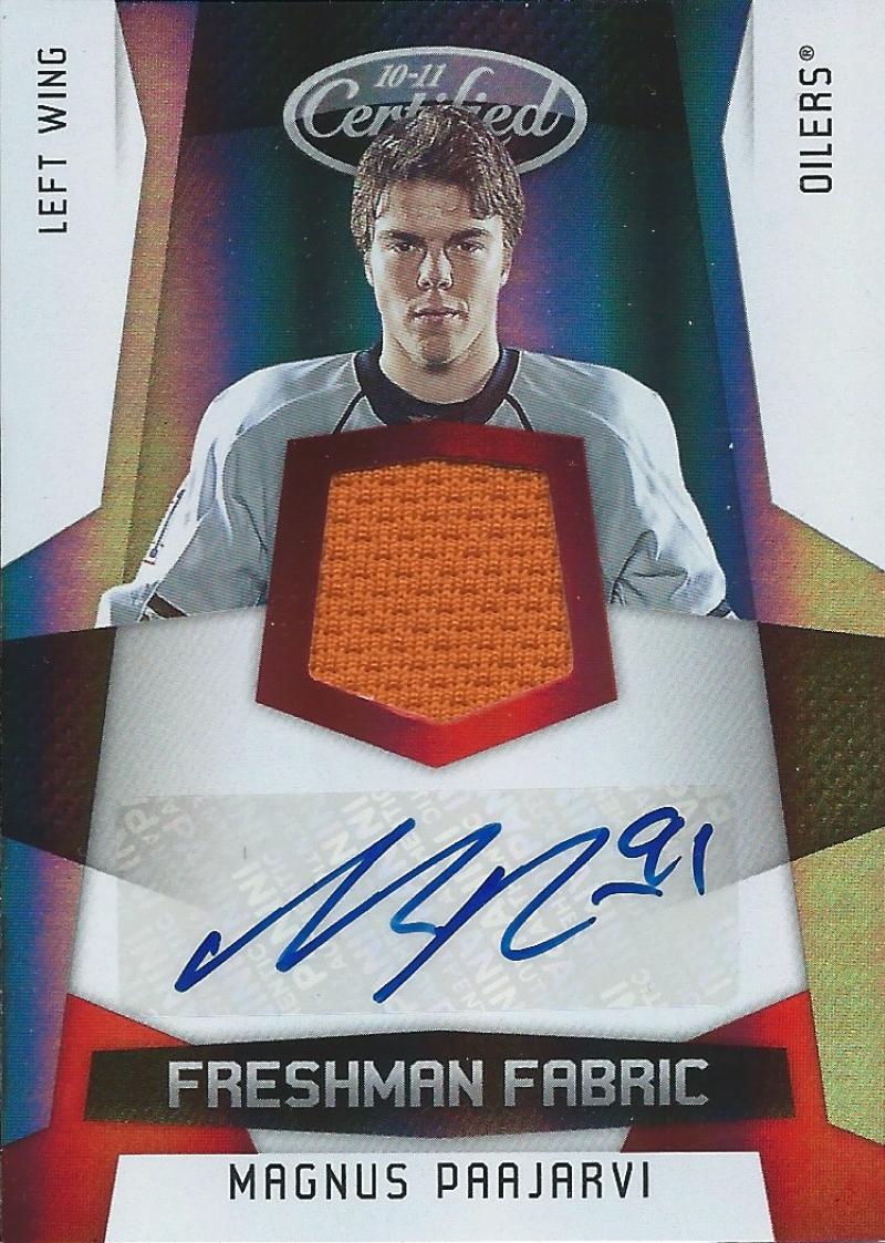 2010-11 Panini Certified Red #193 Magnus Paajarvi Auto 30/100 Rookie RC 04184 Image 1