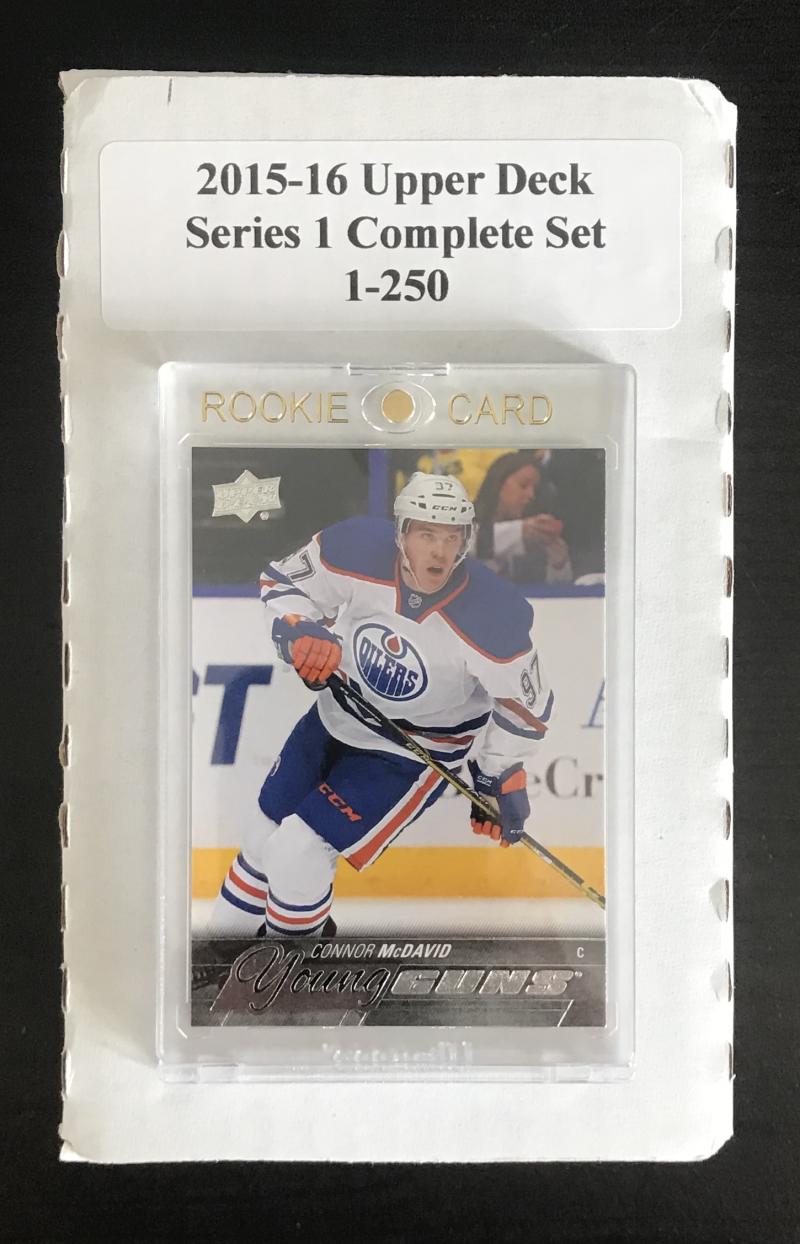 2015-16 Upper Deck Series 1 Set 1-250 Connor McDavid Young Guns RC ++