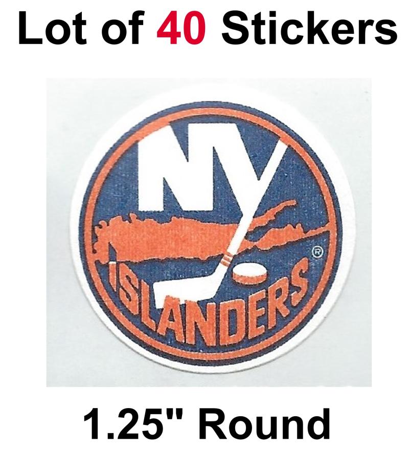 New York Islanders Lot of 40 NHL Logo Stickers - 1.25" Round x 40 Image 1