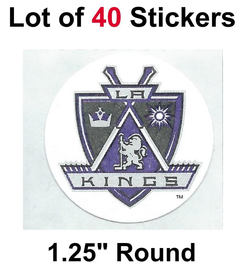 Los Angeles Kings Lot of 40 NHL Logo Stickers - 1.25" Round x 40 Image 1