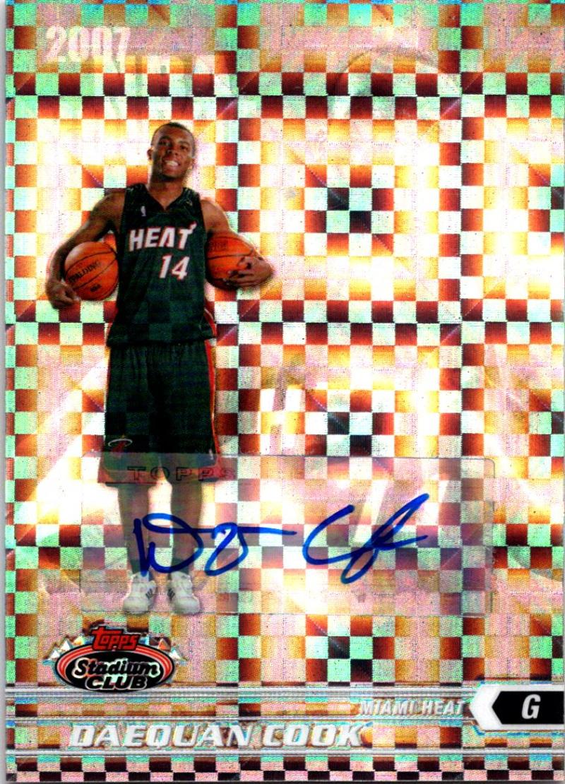 2007-08 Topps Stadium Club Chrome Rookie X-Fractors Auto Daequan Cook 04215 Image 1