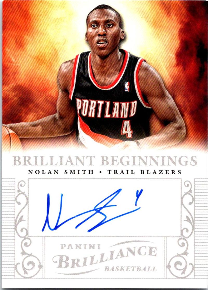 2012-13 Panini Brilliance Brilliant Beginnings Nolan Smith Auto NBA 04218 Image 1