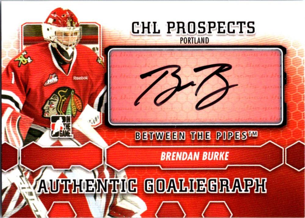 2012-13 Between The Pipes Autographs #ABB Brendan Burke 04225