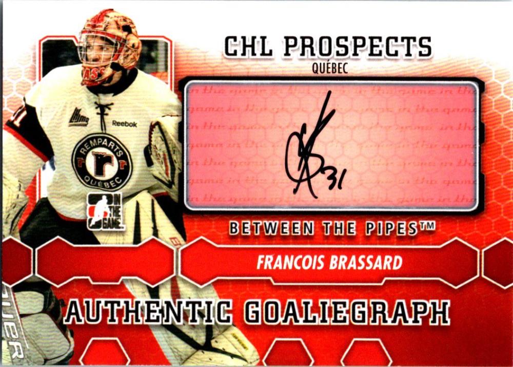 2012-13 Between The Pipes Autographs #AFB Francois Brassard 04226 Image 1