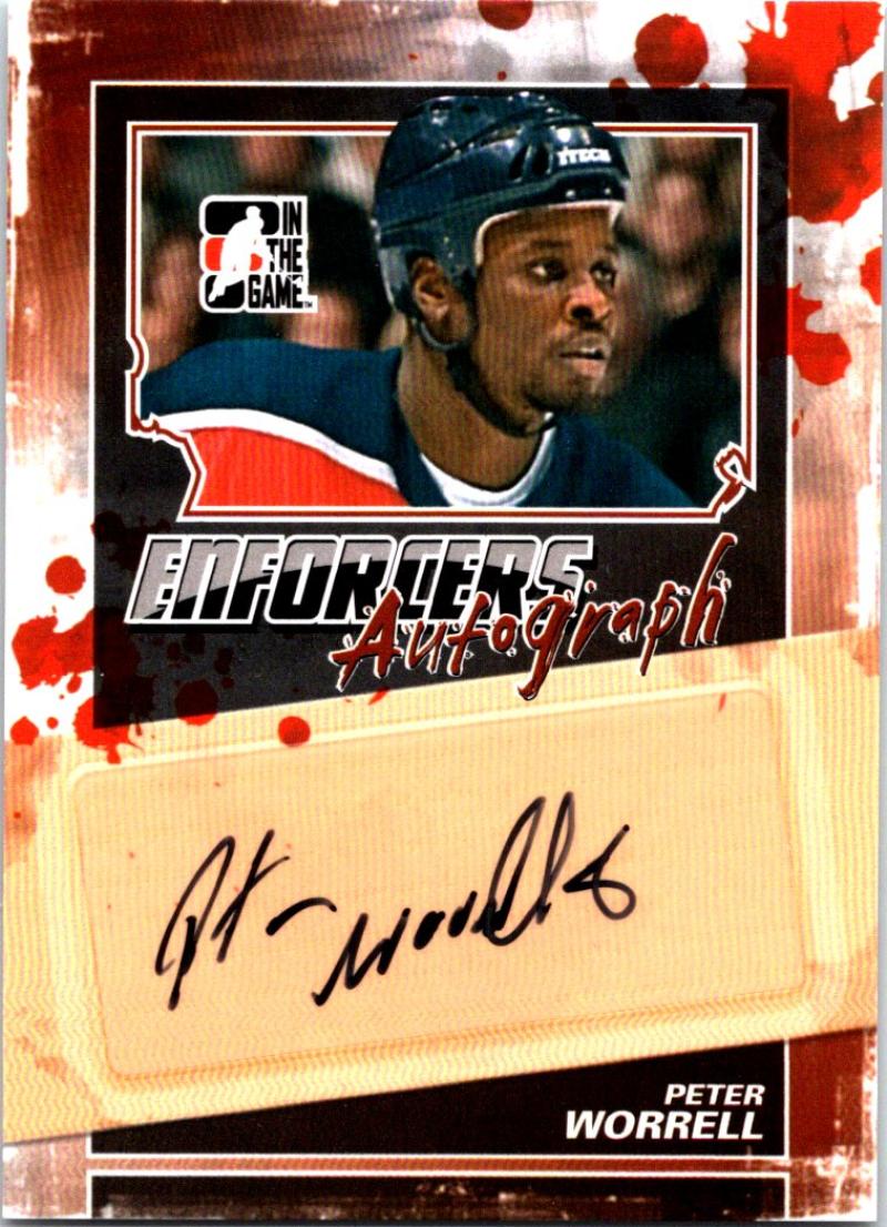 2011-12 ITG Enforcers Autographs #APW Peter Worrell Auto 04228