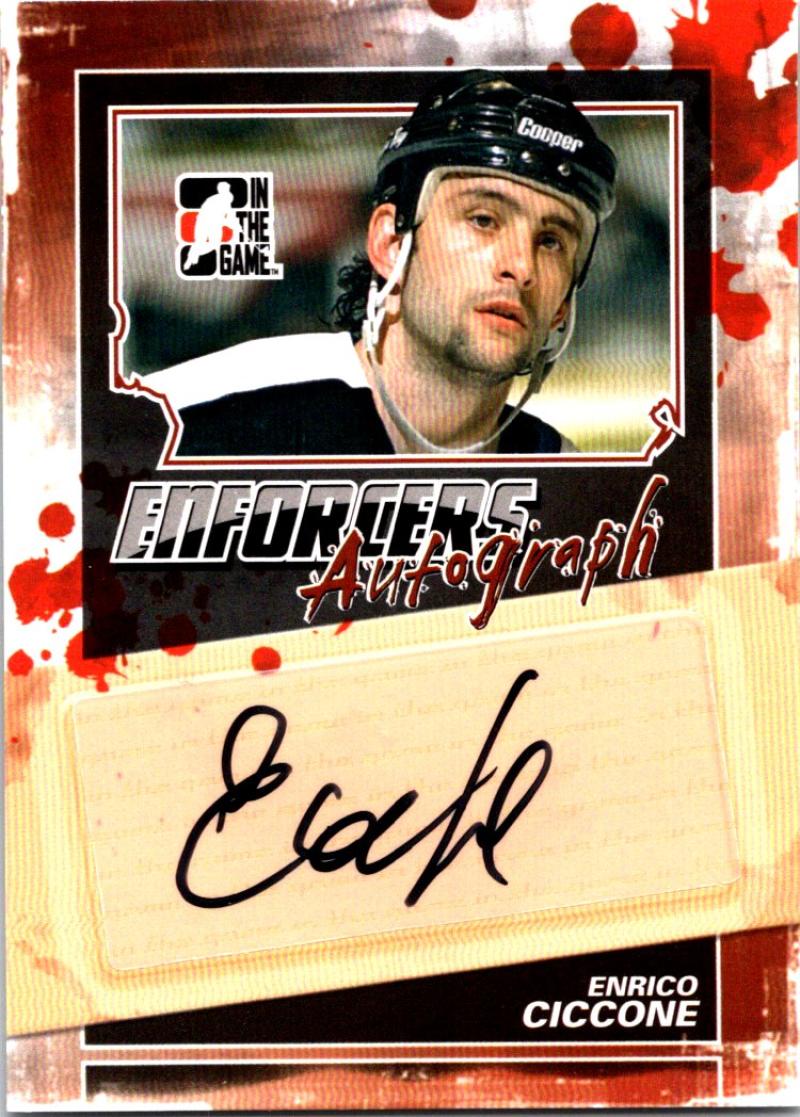 2011-12 ITG Enforcers Autographs #AEC Enrico Ciccone Auto NHL 04230