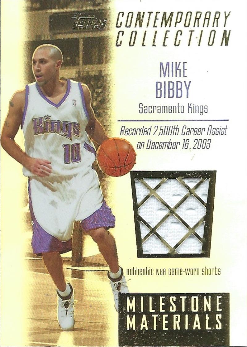 2003-04 Topps Contemporary Collection Materials 169/250 Mike Bibby 04241 Image 1