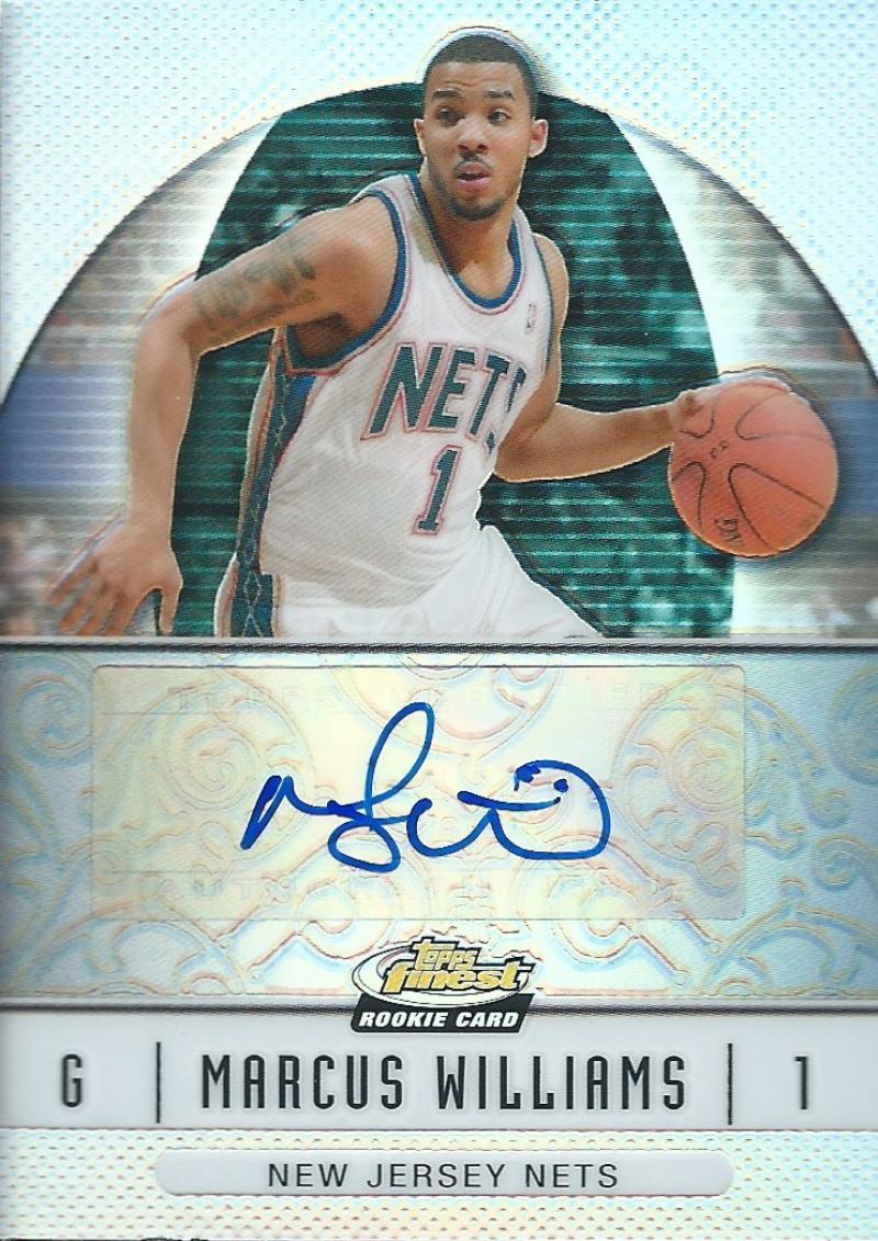 2006-07 Topps Finest Rookie Autographs Refractors Marcus Williams Auto 04244