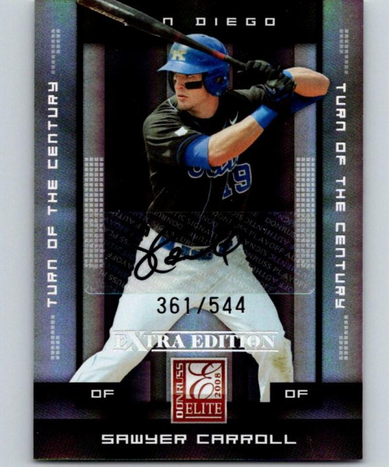 2008 Donruss Elite Signature Turn Century Sawyer Carroll 361/544 Auto 04263 Image 1