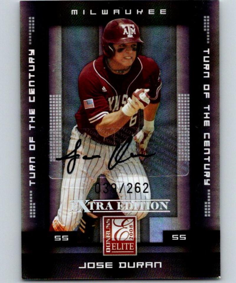 2008 Donruss Elite Signature Turn Century Jose Duran 39/262 Auto 04266 Image 1