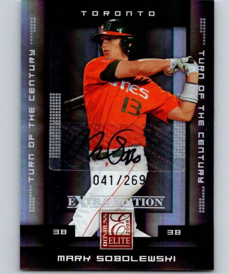 2008 Donruss Elite Signature Turn Century Mark Sobolewski 41/269 Auto 04267 Image 1