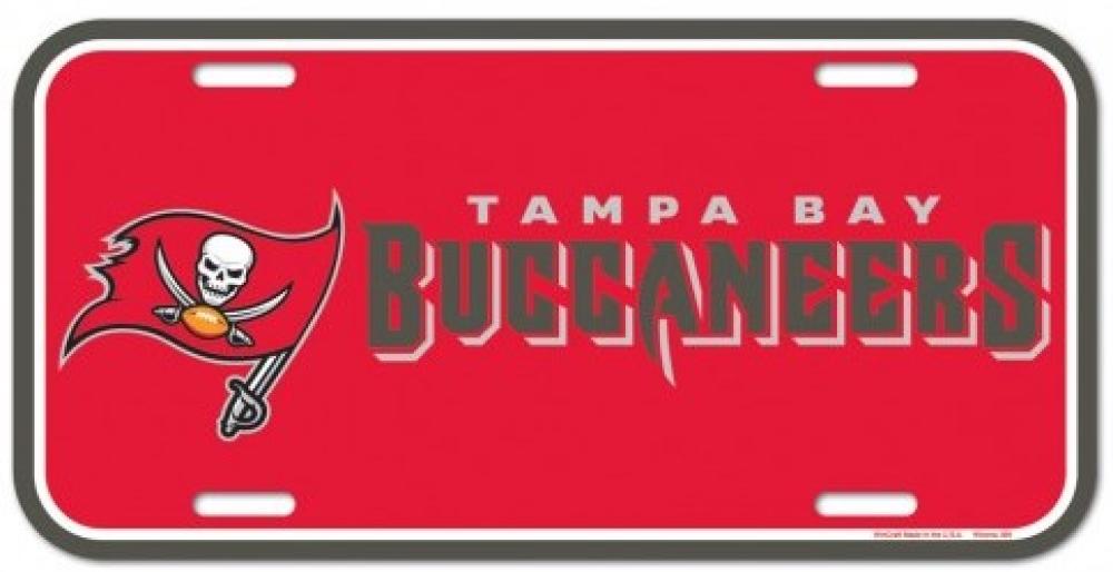 Tampa Bay Buccaneers Durable Plastic Wincraft License Plate NFL 6"x12"
