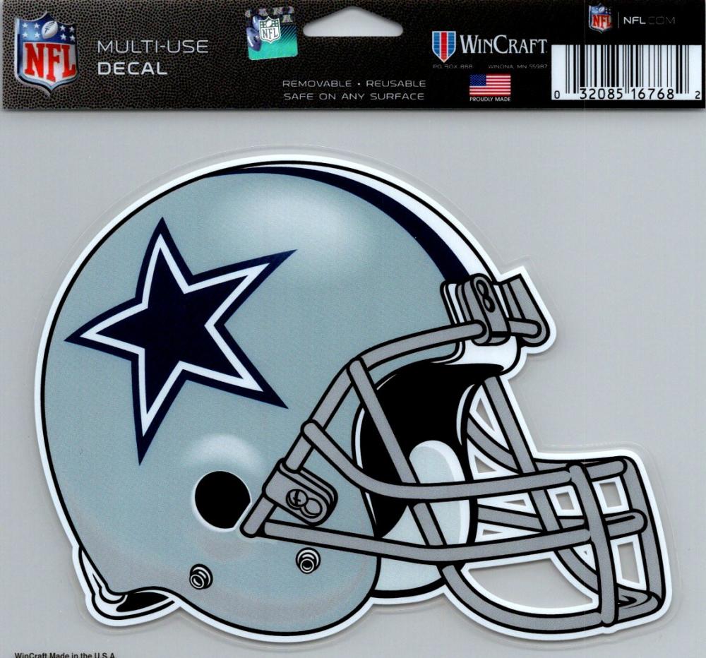 Dallas Cowboys Multi-Use Decal Sticker 5"x6" NFL Clear Back Image 1
