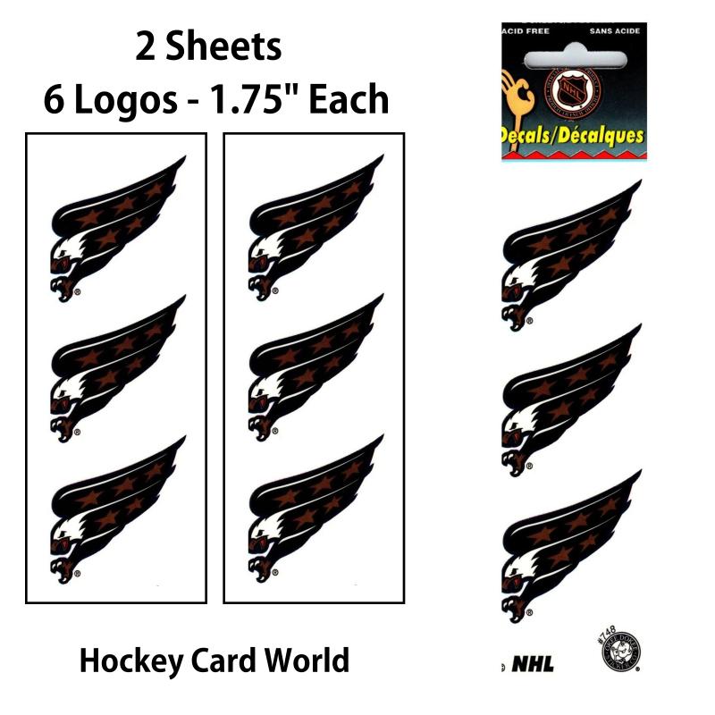 Washington Capitals 1.75" Logo Stickers Decal (Pack of 2 Sheets)