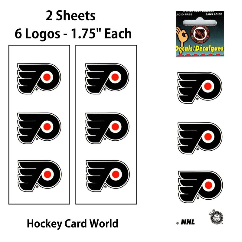 Philadelphia Flyers 1.75" Logo Stickers Decal (Pack of 2 Sheets)