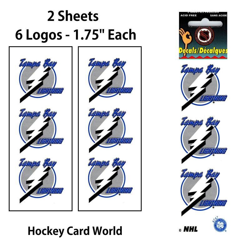 Tampa Bay Lightning 1.75" Logo Stickers Decal (Pack of 2 Sheets)