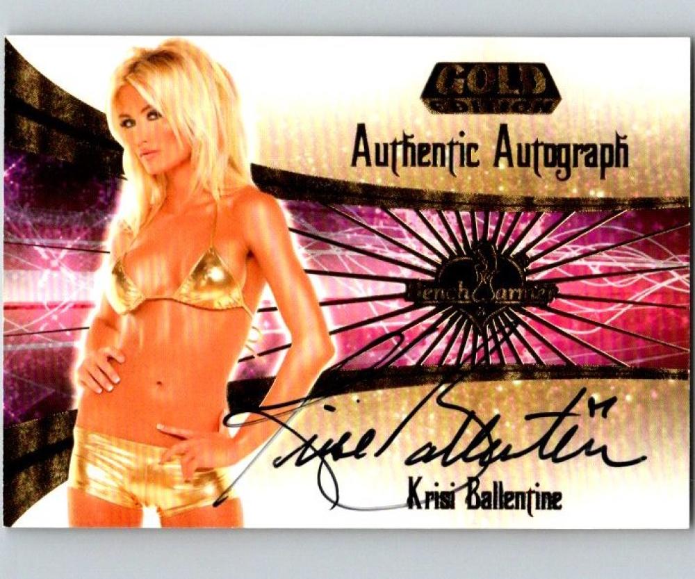 (HCW) 2007 Bench Warmer Gold Krisi Ballentine 12 of 30 Autograph 04319