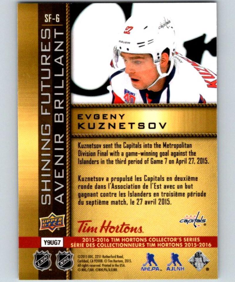 2015-16 Upper Deck Tim Hortons Shining Futures Evgeny Kuznetsov 04335