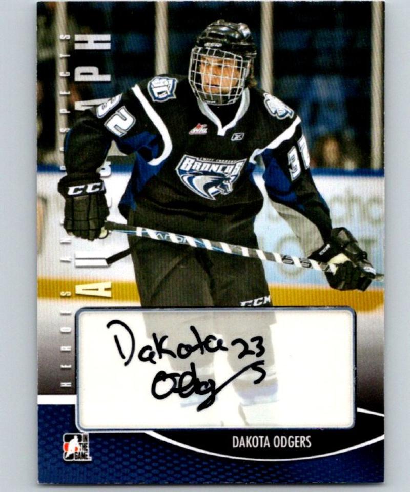 2013-14 ITG Heroes and Prospects Autographs #ADO Dakota Odgers 04344 Image 1