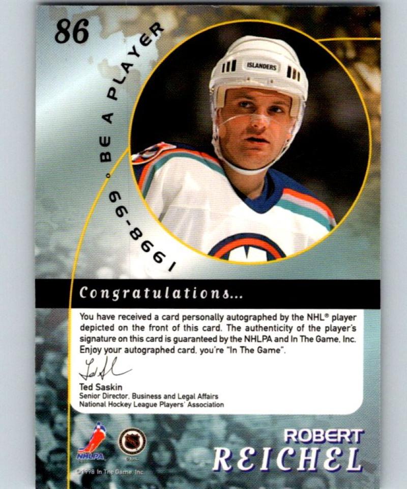 1998-99 Be A Player Autographs #86 Robert Reichel NM-MT Hockey NHL Auto 04346