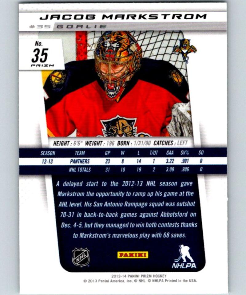 2013-14 Panini Prizm Green Prizm #35 Jacob Markstrom NM-MT Hockey NHL 04350