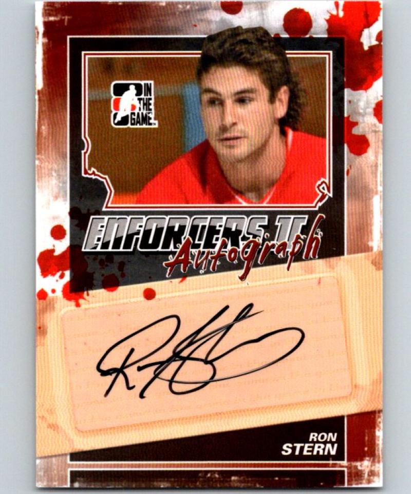 2013-14 ITG Enforcers Autographs #ARS Ron Stern Auto NHL Flames 04353