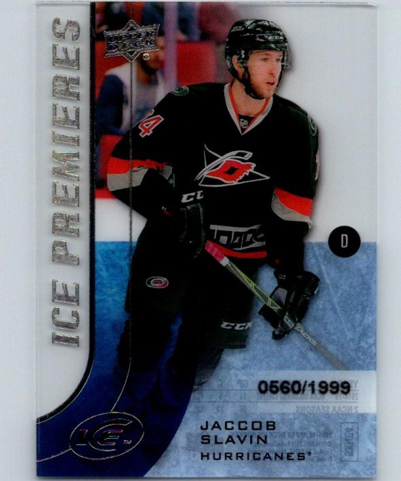 2015-16 Upper Deck Ice Premeires #134 Jaccob Slavin Rookie 560/1999 RC 04359