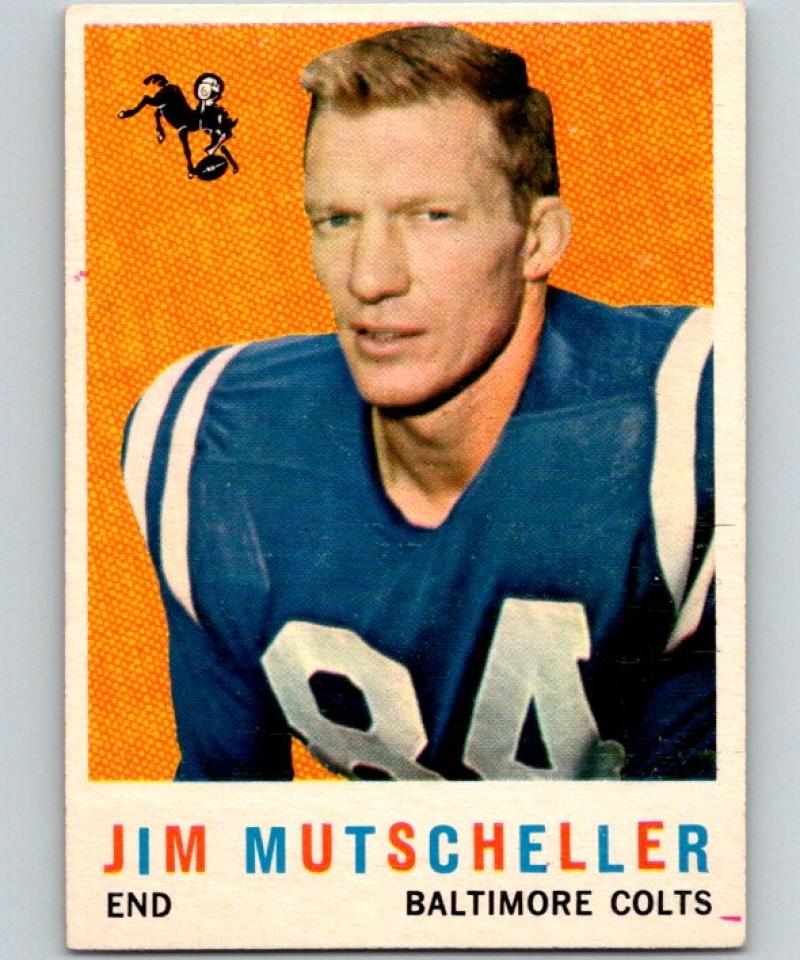 1959 Topps #89 Jim Mutscheller Football NFL Colts Vintage 04368 Image 1