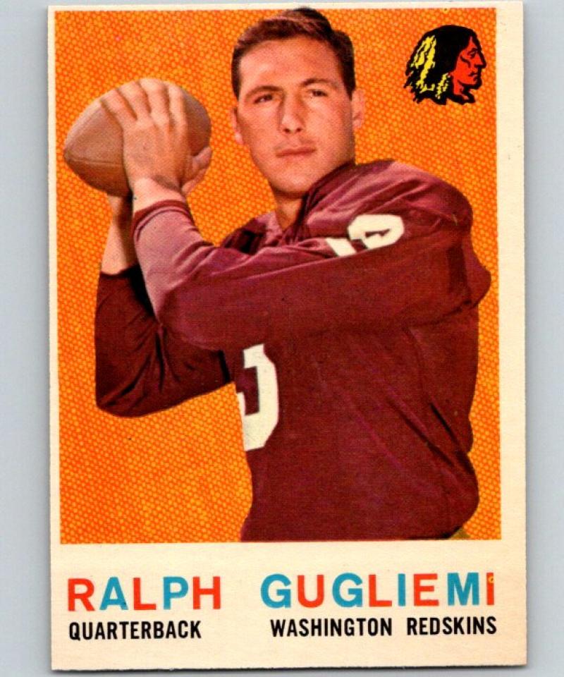 1959 Topps #97 Ralph Guglielmi UER Football NFL Redskins Vintage 04370